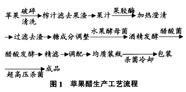 苹果醋生产加工简易流程图